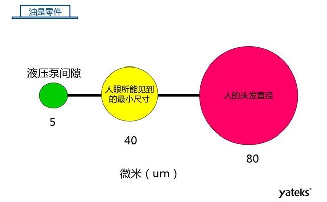 如圖所示是機(jī)械設(shè)備液壓泵間隙、人眼所能見到的最小尺寸、人的頭發(fā)直徑三者之間的對(duì)比圖