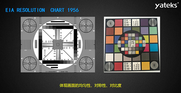 EIA RESOLUTION  CHART 1956 體現(xiàn)畫面的均勻性、對稱性、對比度